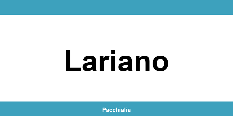 Contatti dell’ufficio Poste Italiane a Lariano